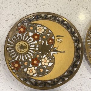 Solid brass antique decorative plate